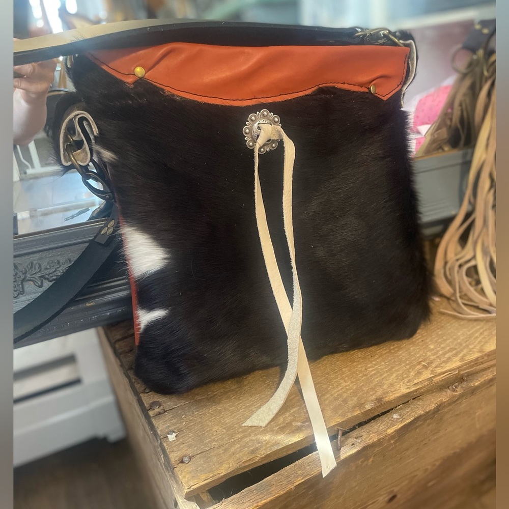 Western cowhide purse